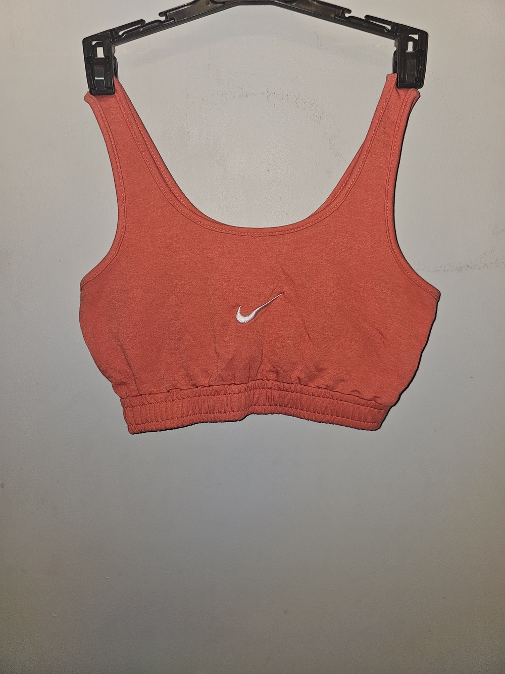 Nike Sports Bra Medium Orange Swoosh Workout Athletic Running Gym Activewear